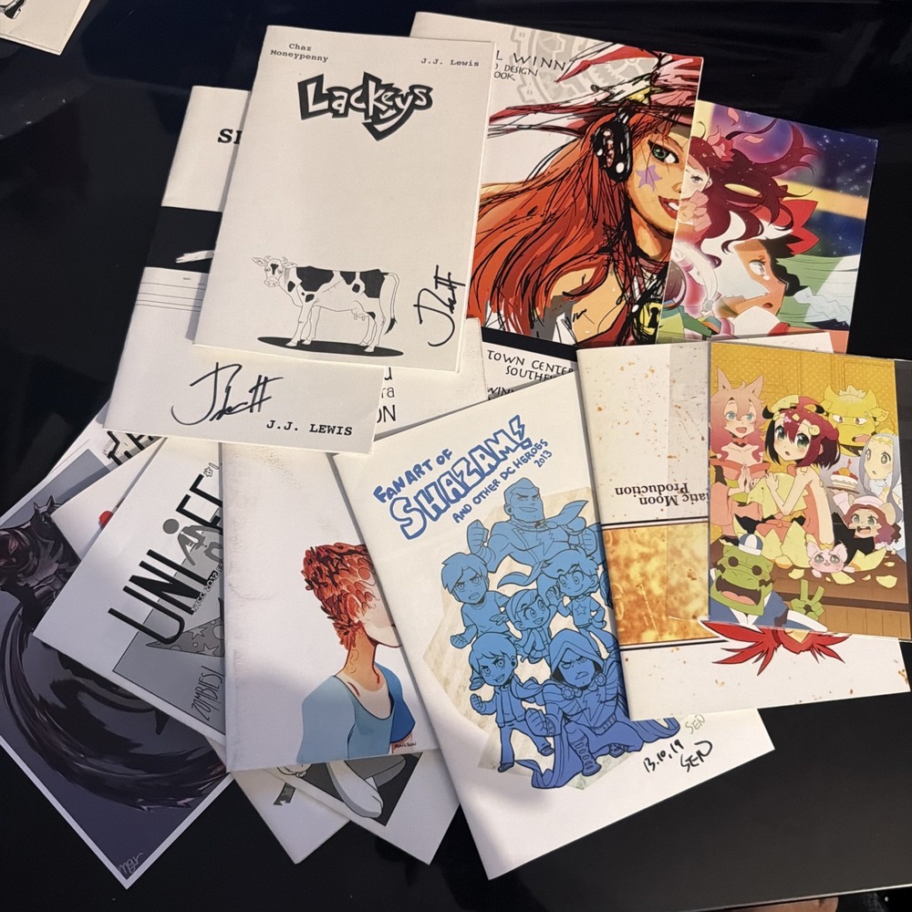 LOT 10 Sketchbooks SIGNED 2010 - 2013 COMIC CON JJ LEWIS & Others